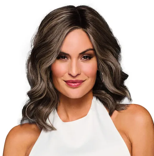 Vista 35 de Raquel Welch Bella Vida - Peluca ondulada en capas, 100% atada a mano, longitud de hombro por Hairuwear, gorra pequeña promedio, RL10/12 castaño