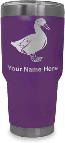 Vista 25 de LaserGram Vaso aislado al vacío de 20 onzas, pato, grabado personalizado incluido (negro) Engraved Gift for Duck Hunters, Vacuum Insulated