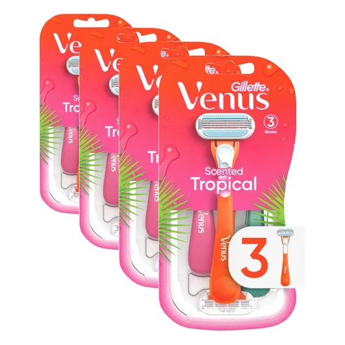 Vista 9 de Gillette Venus Tropical - Maquinilla de afeitar desechable para mujer, 3