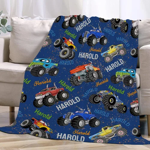 Vista 137 de Manta de bebé con texto en inglés «Just A Boy Who Loves Trucks» para niños y niñas, manta súper suave para envolver al recién nacido, acogedora