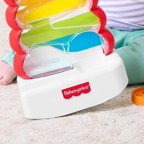 Vista 4 de Fisher-Price Juguete para bebé y niño pequeño Rock-a-Stack, actividad de caída de monedas para el juego de desarrollo de bebés de 9+ meses