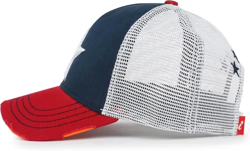 Vista 3 de ililily Gorra de béisbol de algodón con bordado de estrellas