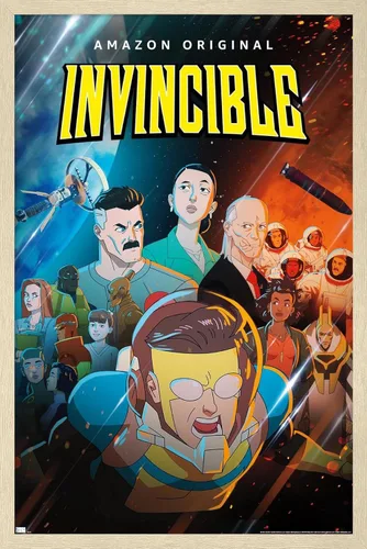 Vista 7 de Trends International Invincible - Póster de pared de una hoja, 14.72 x 22.37 pulgadas, versión enmarcada de madera de granero