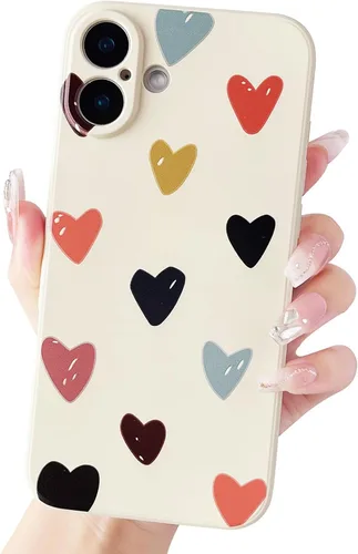 Vista 14 de Funda protectora para iPhone 12 para mujeres y niñas, diseño lindo de silicona suave, protección de cámara con forma de corazón, para iPhone 12