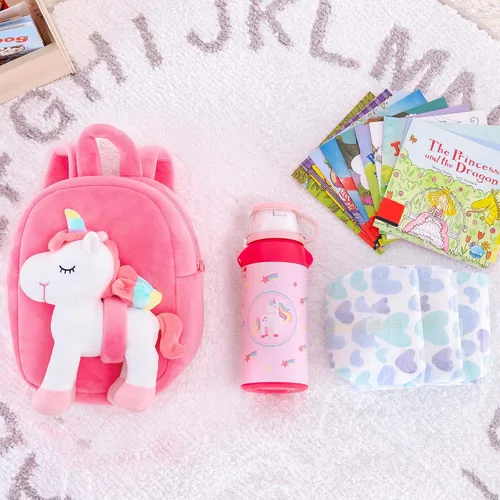 Vista 7 de Lazada - Mochila para niñas pequeñas, bolsa esponjosa para niñas