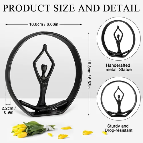 Vista 2 de Regalo para yoga, figuras y estatuas de yoga, estatua de postura de yoga de meditación, escultura de yoga, decoraciones de yoga para el hogar