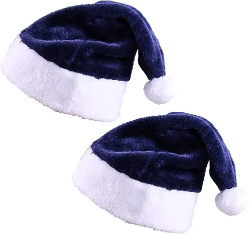 Vista 10 de Sombrero de Papá Noel de felpa multicolor para decoración de pelo de Navidad, unisex, sombrero de tela de terciopelo, disfraz de festival, cosplay