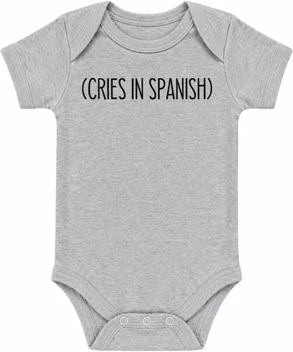 Vista 11 de CBTwear Body infantil divertido para bebé con gritos en español Negro