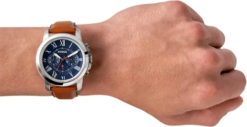 Vista 7 de Fossil Grant - Reloj cronógrafo de cuarzo de acero inoxidable para hombre Cronógrafo movimiento de cuarzo