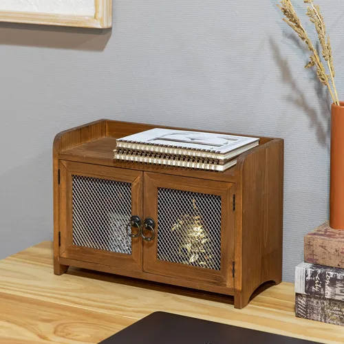 Vista 9 de COLLECTIVE HOME - Armario de almacenamiento, mini gabinete de encimera, organizador de madera para cocina, sala de estar, dormitorio, baño, oficina