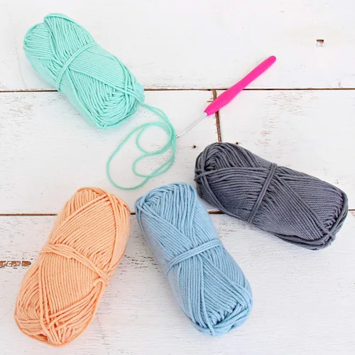 Vista 22 de Threadart Crochet - Juego de hilo de algodón 100 % puro, colores de ambiente de playa, paquete de 4 madejas cada una de 1.76 onzas, hilo de estambre