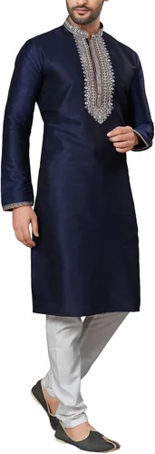 Vista 2 de SK120 - Conjunto de pijama Kurta para hombre, traje de fiesta tradicional indio