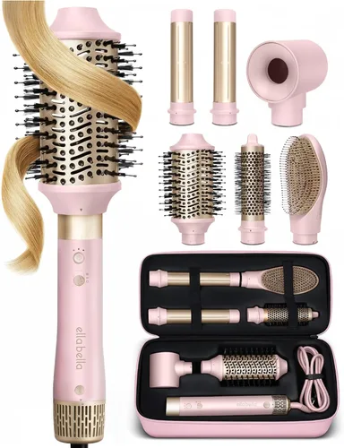 Vista 10 de ELLA BELLA® Estilizador profesional de aire caliente 6 en 1 • Potente juego de secador de pelo y alisador • Estilo sin daños por calor • Secado