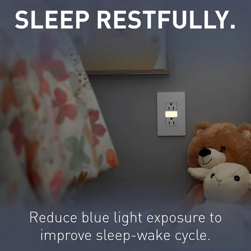 Vista 6 de Legrand Radiante 15 Amp Combinación ámbar LED Luz Nocturna Salida Blanco