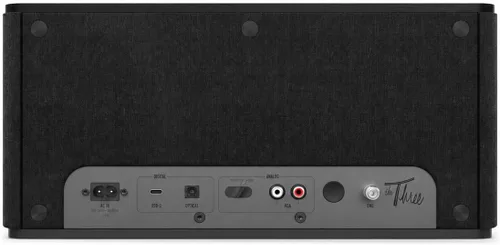 Vista 3 de Klipsch Sistema de altavoces Bluetooth Premium The Three Plus, listo para tocadiscos con entradas Phono/RCA, Bluetooth 5.3 con hasta 40 pies
