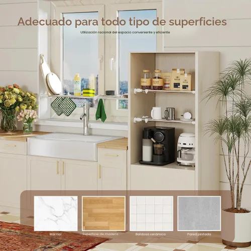 Vista 7 de Hershii - Estantería y barra extensible para armarios, estante de almacenamiento de metal expansible,organizador ajustable, separador para armarios