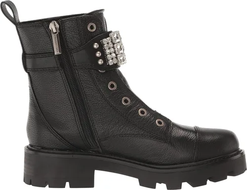 Vista 6 de Karl Lagerfeld Paris Botas de combate Maeva con suela Lug-Sole para mujer con detalles de cristal