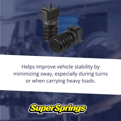 Vista 6 de SuperSprings SSR-117-47 SumoSprings negros traseros izquierdo y derecho se ajustan al F150 4x4 2009 2020 Reduce el hundimiento trasero, disminuye