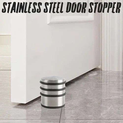 Vista 3 de MEKBOK Tope de puerta de piso resistente, sin taladros, topes de puerta, cuña de goma para puerta, con goma antideslizante, cuña de seguridad