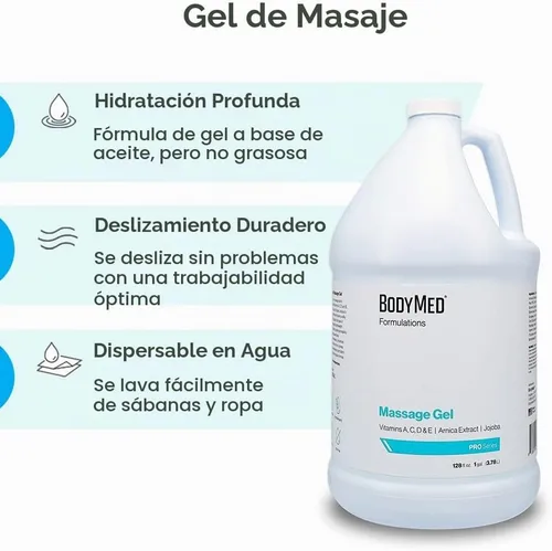 Vista 6 de BodyMed Formulations Gel de masaje, 8 oz. – Sin fragancia, gel totalmente natural para terapia de masaje – Certificado Leaping Bunny – con extracto
