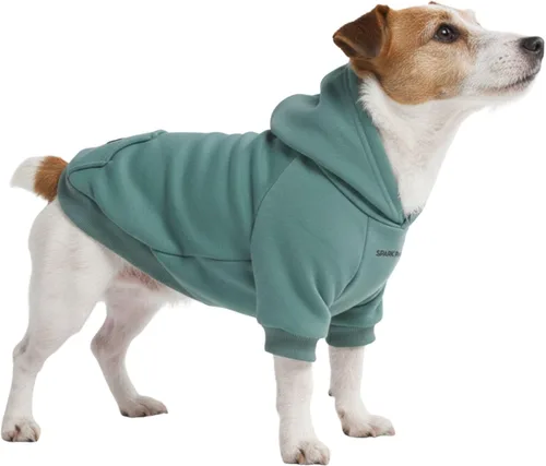 Vista 9 de Spark Paws Sudadera con capucha para perro, suéter de primera calidad para perros pequeños, medianos y grandes Trajes cálidos para bulldogs