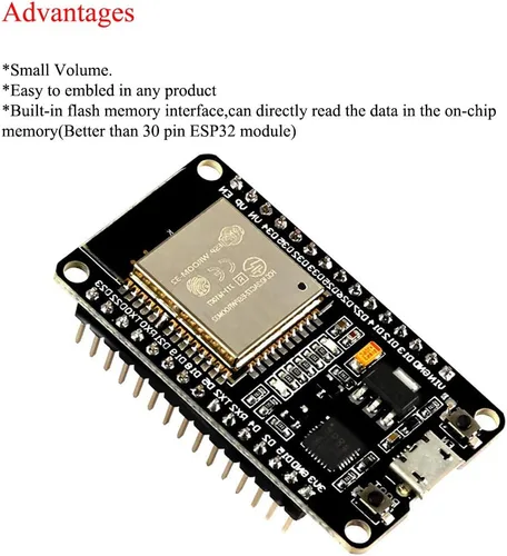 Vista 5 de AITRIP 10 piezas ESP32S ESP32 ESP-WROOM-32 placa de desarrollo 2.4GHz Dual-Core WiFi + Bluetooth 2 función microcontrolador para Arduino