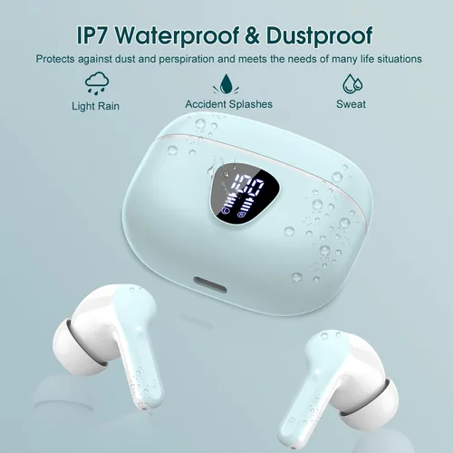 Vista 6 de Auriculares inalámbricos, Auriculares Bluetooth 5.4 HiFi Estéreo, Auriculares Bluetooth con Micrófono ENC de Cancelación de Ruido, Auriculares