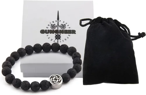 Vista 5 de GUNGNEER Collar con colgante de acero inoxidable entrelazado con nudo celta de nudo celta, protección infinita joyería