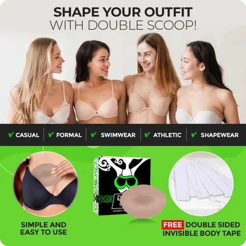 Vista 4 de Sujetador triangular de doble pala e insertos de natación colores sexys cinta de doble cara gratis A BC D tazas