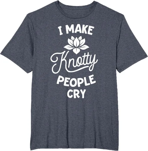 Vista 76 de Camiseta divertida de terapia de masaje I Make Knotty People Cry, Negro, S