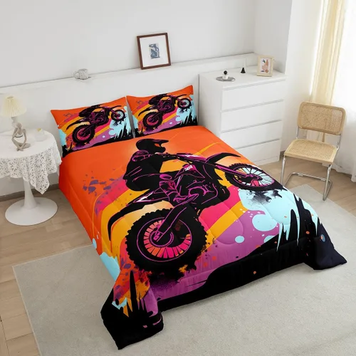 Vista 53 de Erosebridal Juego de edredón de hojas de cannabis, juego de ropa de cama de marihuana con estampado colorido de plantas, decoración bohemia de 2
