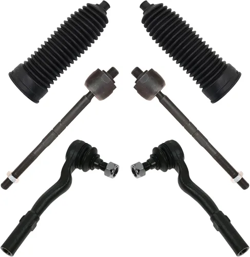 Vista 270 de TRQ Kit de dirección delantera con barra de acoplamiento de fuelle de piñón y cremallera compatible con Toyota Echo 2000-2005