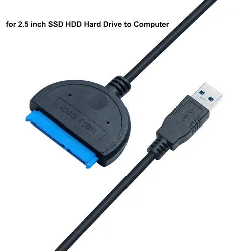 Vista 6 de DTECH Cable adaptador SATA a USB 3.0 para disco duro SSD HDD de 2.5 pulgadas a computadora PC portátil 5Gbps Superspeed compatible con conector SATA