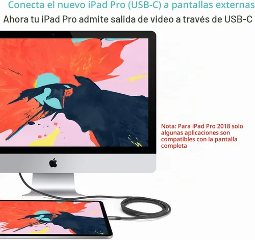 Vista 4 de USB C a Mini DisplayPort, cable de 6 pies 4K@60Hz Thunderbolt 3 a Mini Displayport compatible con iPhone 15/16/17 Serie, M1-M4 MacBook Pro, Surface