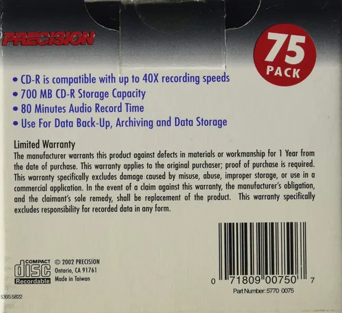 Vista 3 de Memorex 700 MB 40x CDR (paquete de 75)