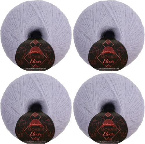Vista 127 de JubileeYarn Mohair Elixir Yarn - 50g/Skein Baby Wool Blend - Cosmopolitan - 1 Skein