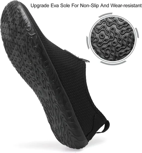Vista 4 de JIASUQI Zapatos deportivos para senderismo y playa, zapatos acuáticos descalzos, para natación, deportes, caminar, para mujeres y hombres
