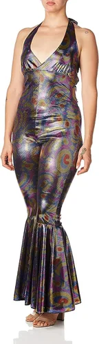 Vista 5 de Forum Novelties Disfraz de discoteca Funky Dancing Fox de los años 70 para mujer, multicolor, Morado