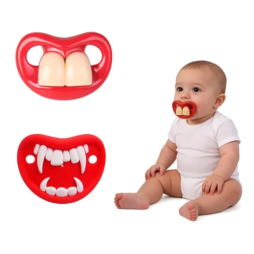 Vista 11 de YAPROMO Chupetes divertidos para bebés, 2 chupetes de bigote para bebés de 0 a 18 meses, divertidos chupetes para recién nacidos, para bebés, niños