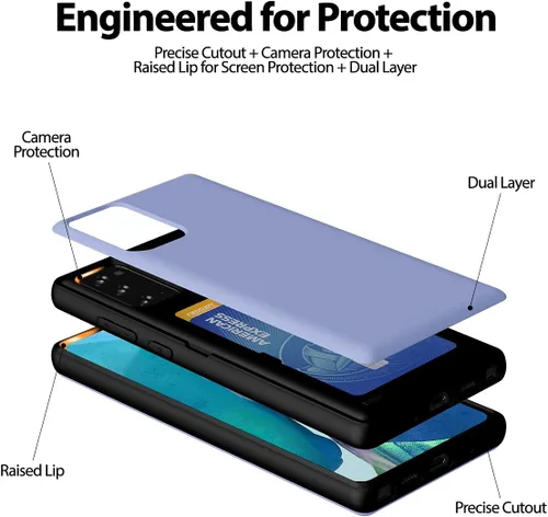 Vista 5 de GOOSPERY Funda tipo cartera con tarjetero compatible con Galaxy Note 20, cierre automático magnético, cubierta protectora de doble capa, resistente