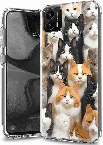 Vista 36 de Funda transparente para Motorola Moto G 5G 2023 con patrón de ciervo de bandera estadounidense para mujeres y hombres, doble capa híbrida de TPU