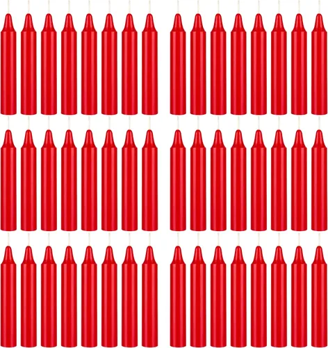 Vista 36 de Mega Candles 48 velas cónicas negras rectas sin perfume, vela de cera vertida a mano de 4 x 3/4 pulgadas, decoración del hogar, recepciones de boda