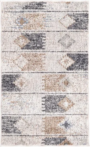 Vista 3 de Unique Loom Eco Southwestern Collection - Alfombra rectangular de 2 pies x 3 pies, color marfil y negro