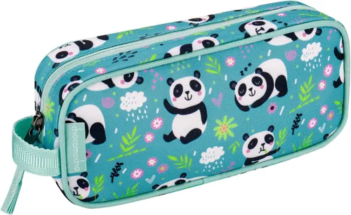 Vista 8 de Estuche para lápices Choco Mocha para niñas, gran estuche de lápices con cremallera suave para niñas con 2 compartimentos, estuche de lápices