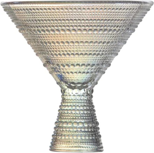 Vista 5 de Fortessa Jupiter - Vaso de Martini con cuentas y reborde de 11.5 onzas (juego de 2), transparente