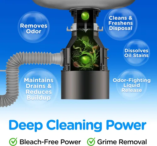 Vista 3 de Compac Home Plink - Limpiador y desodorante para eliminación de basura, paquete de 60 unidades, aromas surtidos