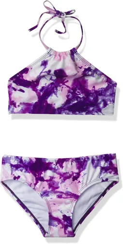 Vista 27 de Kanu Surf Mahina bikini halter de 2 piezas para niñas, traje de baño para playa mahina azul