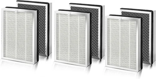 Vista 7 de 25 filtros de repuesto para 25 purificadores de aire S1/W1/B1, filtro de carbón activado H13 True HEPA 3 en 1, paquete de 2 filtros