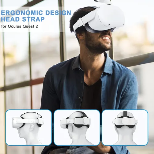 Vista 7 de SUPERUS Correa para la cabeza para Oculus Quest 2 - Correa Elite de repuesto para MetaOculus Quest 2 accesorios de realidad virtual compatibles