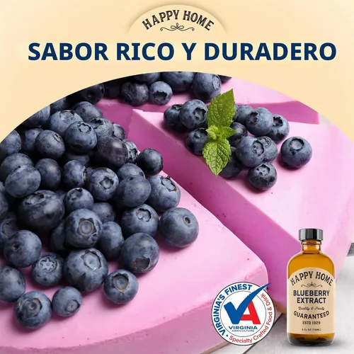 Vista 5 de Happy Home Sabor natural de arándanos premium - Certificado Kosher, 4 onzas.